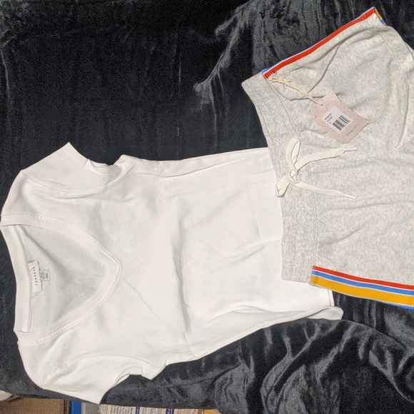 PJ Salvage Lounge Shorts & Topshop T-shirt (curated set) - Picture 3 of 6